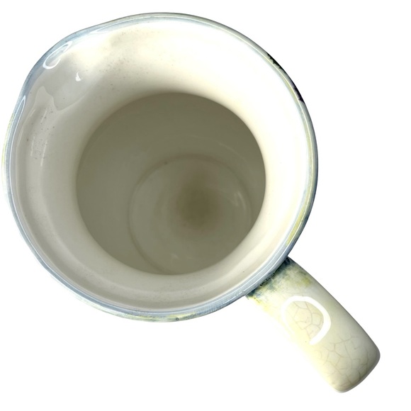 North Dakota Glossy Stoneware Shabby Chic Water Pitcher Jug Vase 64 oz - Picture 4 of 11